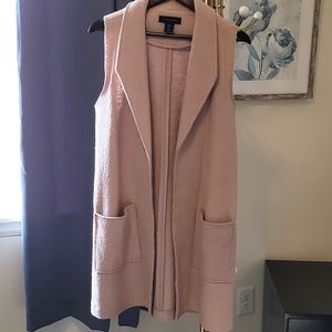 Dusty pink long vest